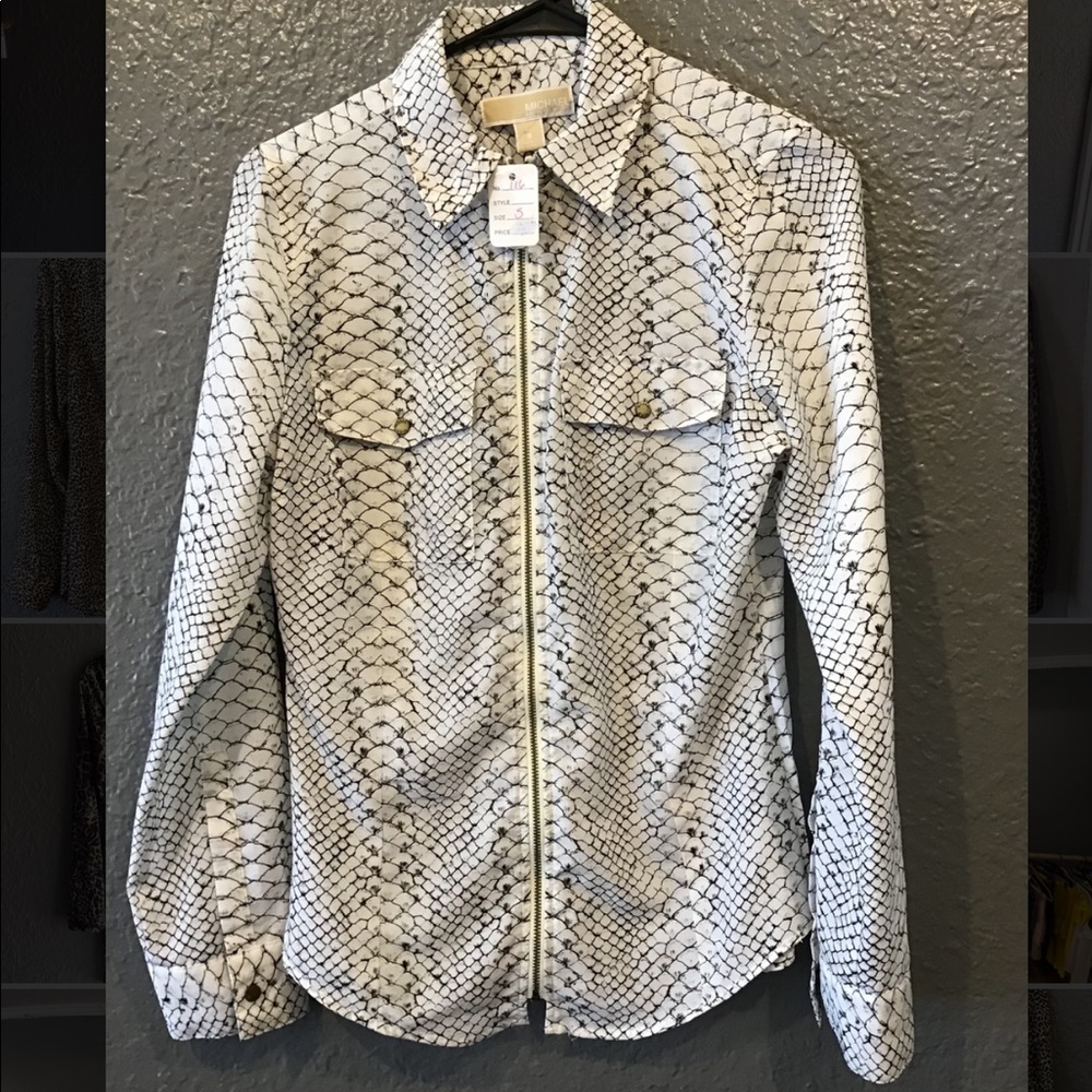 Michael Kors Snake Zip up Shirt